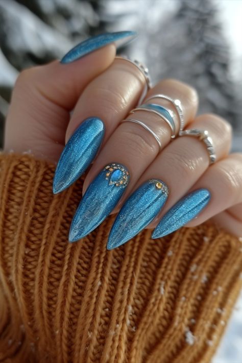 Ice Blue Nails Sparky Blue Nails, Ice Blue Nails, Matric Dance, Blue Aurora, Killer Frost, Dance Ideas, Blue Nail Designs, Blue Nail, Winter Chic