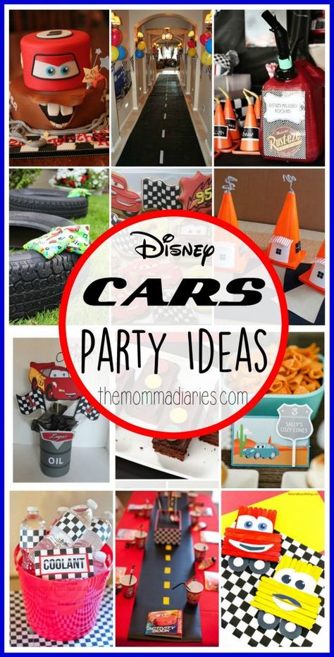 Disney Cars Printables Free, Cars Diy Birthday Party, Cara Birthday Party, Lightening Mcqueen Birthday Food, Diy Cars Birthday, Macqueen Theme Party, Lightning Mcqueen Birthday Party Ideas, Disney Cars Theme Birthday Party, Cars Party Ideas