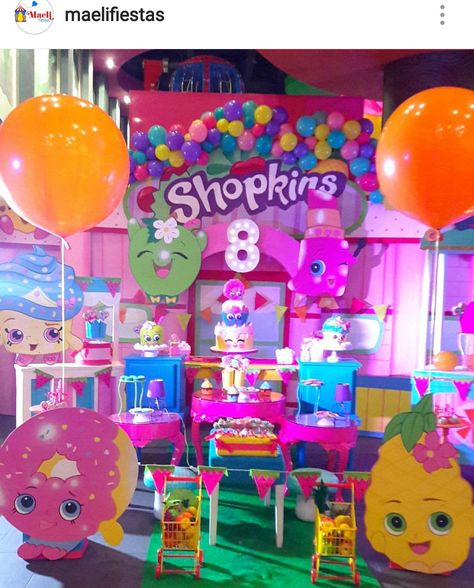 Shopkins birthday party Dessert Table and Decor Shopkins Cake Ideas, Shopkins Birthday Party Cake, Shopkins Birthday Party Decoration, Shopkins Birthday Party Games, Shopkins Party Decorations, Shopkins Bday, Shopkins Mini Packs, Shopkins Birthday Party, Boy Birthday Decorations