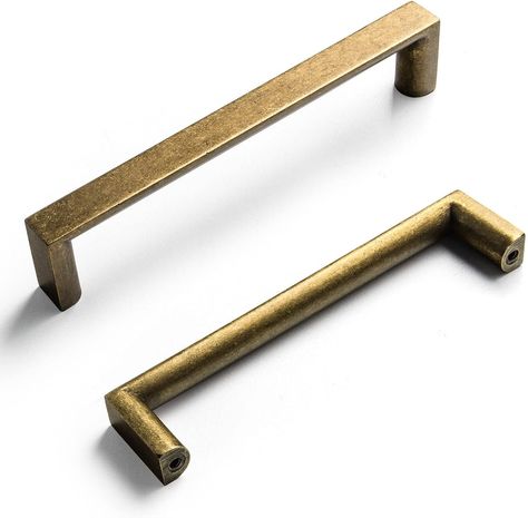 Goo-Ki 5 Inch (128mm) Retro Zinc Alloy Cabinet Handles,Antique Brass Cabinet Pulls for Dresser,Wardrobe&Cupboard,Antique Brass Kitchen Hardware,6 Pack - Amazon.com Antique Brass Kitchen Hardware, Antique Brass Pulls, Antique Brass Cabinet Pulls, Brass Kitchen Hardware, Antique Brass Kitchen, Dresser Wardrobe, Modern Grey Kitchen, Affordable Cabinets, Brass Cabinet Handles