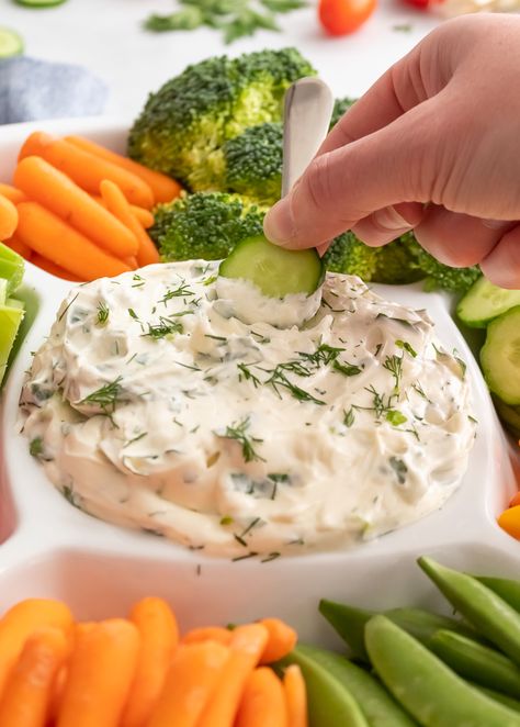 The Best Easy and Flavorful Herb Veggie Dip - Midwest Life and Style Blog Best Veggie Dip Recipe, Hot Veggie Dip, Vegetable Dips Recipes Easy Healthy, Homemade Dips For Veggies, Healthy Dips For Veggies, Veggie Dips Recipes, Vegetable Dips Recipes Easy, Best Vegetable Dip, Healthy Vegetable Dip