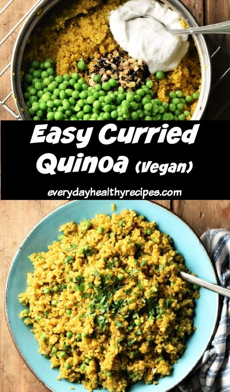 Quinoa Cooking, Recipe With Peas, Quinoa For Breakfast, Curried Quinoa, Quinoa Curry, Vegan Quinoa Recipes, Quinoa Recipes Easy, Gallbladder Diet, Quinoa Recipes Healthy