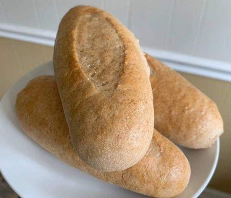 Sandwich Buns Recipe Whole Wheat, Whole Wheat Hoagie Rolls, Whole Wheat Sandwich Rolls, Whole Wheat Hoagie Roll Recipe, Quick Sandwich Rolls, Whole Wheat Rolls Recipe, Submarine Bread Recipe, Hoagie Bread, Hoagie Roll Recipe