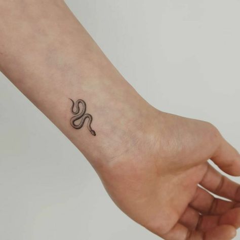 Professional Tattoo Kits, Small Snake Tattoo, Baby Tattoo Designs, Small Snake, Serpent Tattoo, Snake Tattoo Design, Small Meaningful Tattoos, Red Ink Tattoos, Cute Small Tattoos