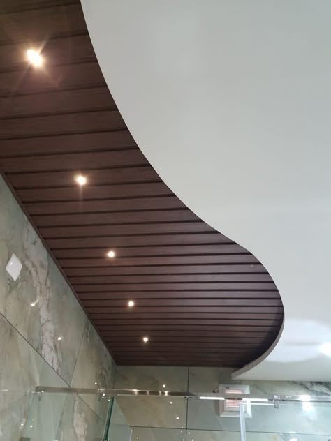 Wooden And Pop False Ceiling, Pvc Celling Design Bedroom, Car Parking False Ceiling Design, False Ceiling For Small Bedroom, Pvc False Ceiling Design For Living Room, Small False Ceiling Design, Porch False Ceiling Designs, Vox Ceiling Design, Balcony Pop Ceiling Design