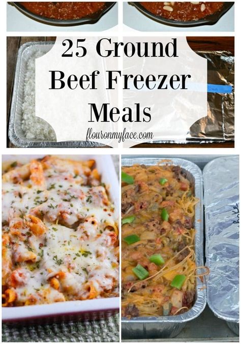 25 Best Ground Beef Freezer Meals to help busy moms stock the freezer full of ready made meals for their busy week. Ground Beef Freezer Meals, Beef Freezer Meals, Meals Cheap, Freezer Dinners, Freezer Friendly Meals, Freezable Meals, Freezer Meal Planning, Make Ahead Freezer Meals, Healthy Freezer Meals