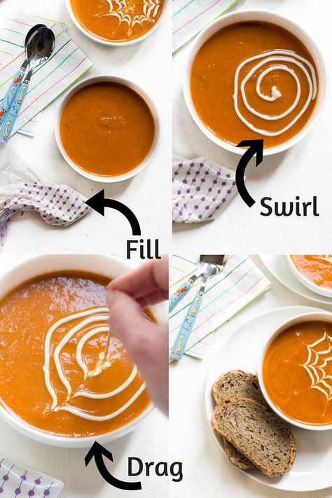 Soup For Kids, Blw Recipes, Healthy Halloween Food, Soups For Kids, Carrot Cream, Tomato Vine, Healthy Halloween Snacks, Healthy Halloween, Carrot Soup