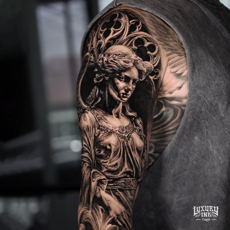 AMAZING FULL SLEEVE GREEK REALISM THEMED TATTOO BY RESTU DONE USING @eztattooing @radiantcolorsink @balmtattooindo 💥DM US FOR YOUR FREE CONSULTATION TODAY💥 ▪️WORLDWIDE FAMOUS ARTISTS ▪️PRIVATE LUXURY LOCATION ▪️PACKAGES AVAILABLE ON REQUEST ▪️INTERNATIONAL AWARD WINNING ▪️CUSTOM DESIGNS ▪️VEGAN INK ▪️INTERNATIONAL HYGIENE STANDARDS ▪️SPONSORED BY THE BEST NAMED BRANDS WORLDWIDE FB/INSTA - @luxuryinkbali @luxuryinkcanggu @luxuryinkjakarta 📲 W/A +6281237096409 www.luxuryinkcanggu.com Canggu Bali, Apartment Balcony, Apartment Balcony Decorating, Free Consultation, Famous Artists, Tattoo Studio, Full Sleeve, Realism, Award Winning