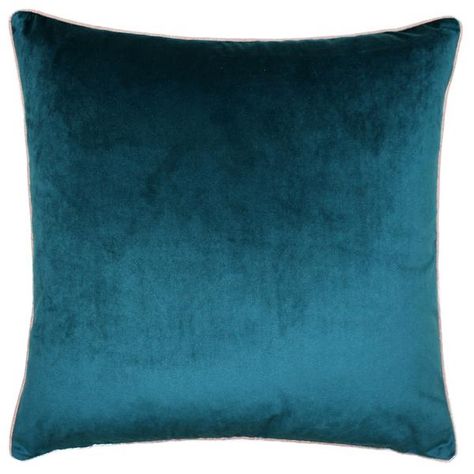 Riva - Extra Large Teal Blue And Blush Pink Piped Cushion - Blue/Pink/Teal Blush Pink Cushions, Pink Cushion Covers, Large Cushion Covers, Piped Cushion, Silk Cushions Covers, Large Cushions, Pink Cushions, Jewel Colors, Silk Cushions