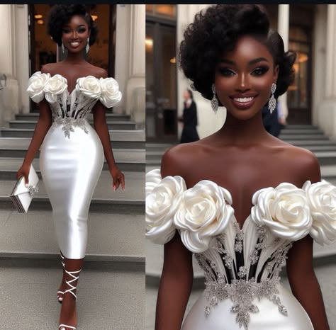 Dress Styles Women Wedding, Cute African Outfits, Sister Of The Bride Dress Unique, Unique Bridal Looks, Lobola Dresses, African Bridal Dress, Glam Wedding Dress, Elegant Wedding Guest Dress, Classy Gowns