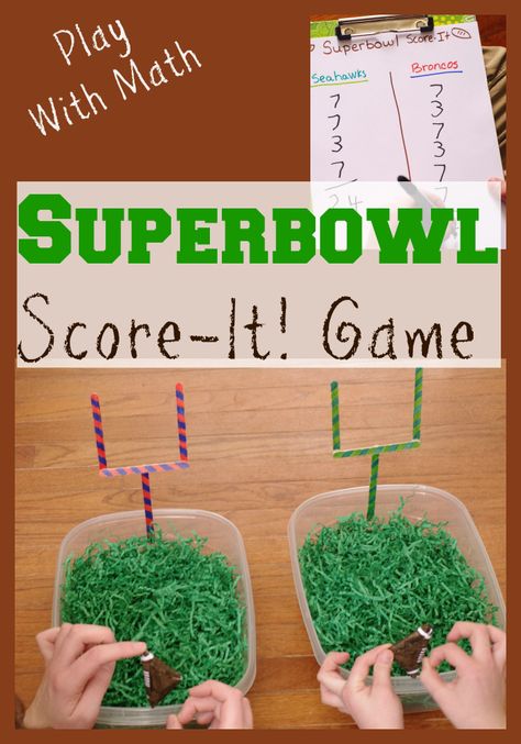 Super Bowl Activities & Crafts for Kids - HAPPY TODDLER PLAYTIME Super Bowl Crafts, Super Bowl Kids, Super Bowl Activities, Sport For Kids, Sport Ideas, Football Activity, Sports Activities For Kids, Play Math, Football Crafts