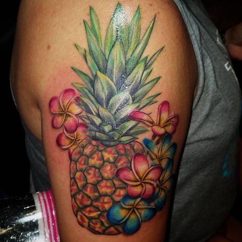 Pineapple Tattoo | Tattoo Ideas and Inspiration Pineapple Tattoo Ideas, Pineapple Tattoos, Pinapple Tattoos, Tattoo Memes, Tiny Trinkets, Plumeria Tattoo, Tropical Tattoo, Tiki Tattoo, Pineapple Tattoo