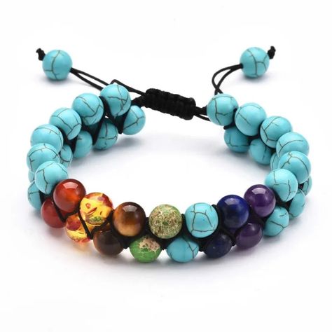 https://tjjewelryandgifts.com/products/multicolor-natural-gem-leather-tibetan-gypsy-adjustable-bracelet-for-women-men?utm_source=copyToPasteBoard&utm_medium=product-links&utm_content=web Lava Rock Bracelet, Chakra Beads, Lava Bracelet, Gems Bracelet, Energy Bracelets, Yoga Bracelet, 7 Chakra, Natural Stone Bracelets, Chakra Bracelet