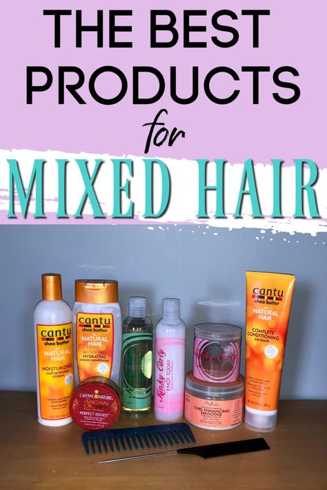 Learn what the best mixed curly hair products are for biracial kids and adults! Mixed Race Hair, Biracial Hair Care, Cantu For Natural Hair, Mixed Hair Care, Mixed Kids Hairstyles, Mixed Girl Hairstyles, The Best Hair Products, Natural Hair Moisturizer, Best Hair Products