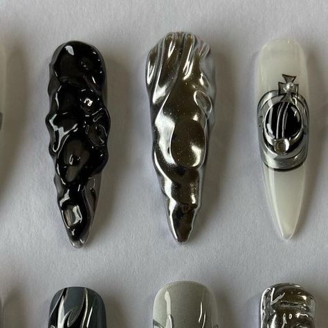 Piercing Nails, Y2k Nails, Manicure Ideas, January 23, 3d Nail, 3d Nail Art, Nail Inspiration, Nails Inspo, 3d Nails