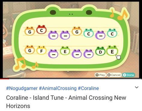 Acnh Halloween Song, Lana Del Rey Acnh Tune, Acnh Halloween Tune, Island Theme Songs Acnh, Acnh Island Tunes Melanie Martinez, Coraline Acnh Island, Acnh Island Song Ideas, Animal Crossing Songs For Island, Animal Crossing Tunes Songs