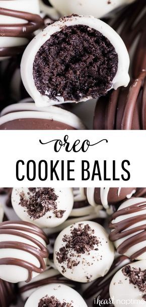 These OREO cookie balls are made with just 3 simple ingredients and are such an easy dessert recipe! They are fun, festive and great to make for entertaining. #oreo #oreodessert #oreocookieballs #chocolate #chocolaterecipes #cookiedecorating #cookierecipes #truffles #easyrecipe #recipe #iheartnaptime Oreo Balls Recipe, Oreo Cake Pops, Cupcakes Oreo, Dessert Crepes, Oreo Cookie Balls, Dessert Halloween, Oreo Desserts, Cookie Balls, Cake Ball