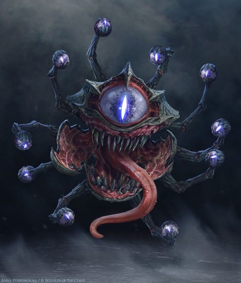 Dnd Beholder Art, Anna Podedworna, Beholder Dnd, Kardashev Scale, Dnd Ocs, Dnd Inspiration, Beast Creature, D D Monsters, Eldritch Horror