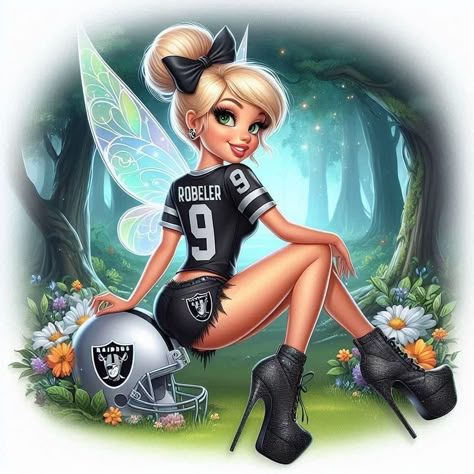 Raiders Cheerleaders, Raiders Nation, Character Tattoos, Oakland Raiders Logo, Raiders Baby, Raiders Girl, Raiders Logo, Jelly Wallpaper, Cartoon Character Tattoos