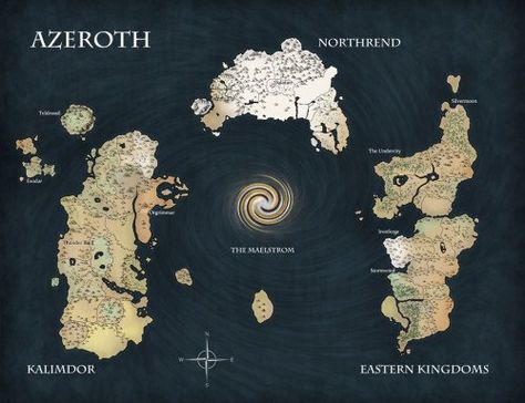 Map of Azeroth Azeroth Map Art, Fantasy Map Creator, Eberron Maps, Azeroth Map, Warcraft Map, Gauntlgrym Map, Descent Into Avernus Maps, Map Of Tal'dorei, World Of Warcraft Map