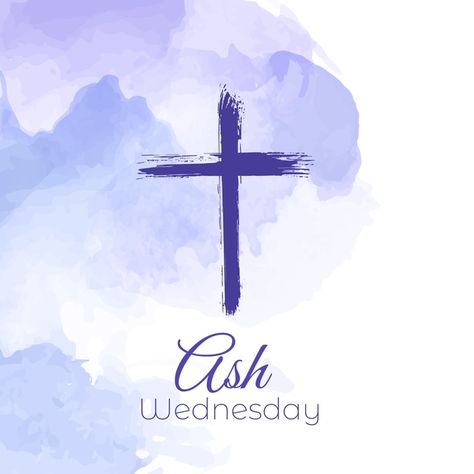 Watercolor design for ash wednesday Free... | Free Vector #Freepik #freevector #background Ash Wednesday Images, Ash Wednesday Quotes, Lenten Activities, Visit Cards, Ascension Day, Easter Cards Handmade, Easter Illustration, Crucifixion Of Jesus, Bible Words Images