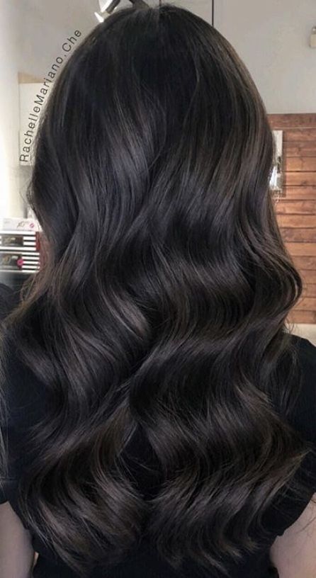 Black Chocolate Hair Color, Dark Smokey Brown Hair, Dark Ash Black Hair, Dark Hair Glaze, Cool Tone Balayage Black Hair, Brunette Glaze, Cool Dark Brown Hair Color, Warm Black Hair Color, Dark Cool Brown Hair