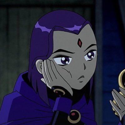 Raven Original Titans, Raven Teen Titans Go Icons Pfp, Raven Cartoon Character, Raven Pfp Aesthetic, Raven Teen Titan Icon, Raven Titans Go, Raven Teen Titans Go Icons, Purple Hair Character, Halloween Character Ideas