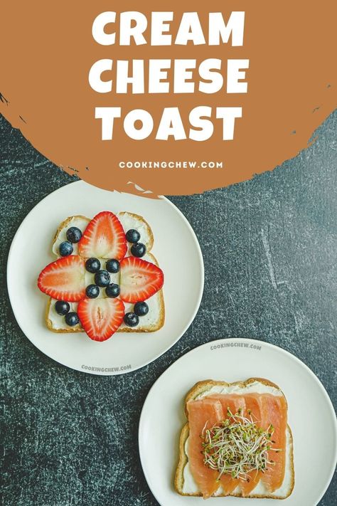 Toast Ideas Cream Cheese, Cream Cheese For French Toast, Cream Cheese Toast Breakfast, Cream Cheese And Jam Toast, Cream Cheese Toast Aesthetic, Cream Cheese Ideas, Toast And Cheese, Toast Cream Cheese, Cream Cheese Toast