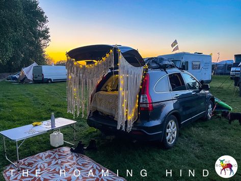 Car Camping, Honda CRV no build No Build Car Camping, Honda Crv Camping, Suv Car Camping, Crv Camping, Car Roof Tent, Toyota Kluger, Car Conversion, Hiking Ideas, Suv Camping