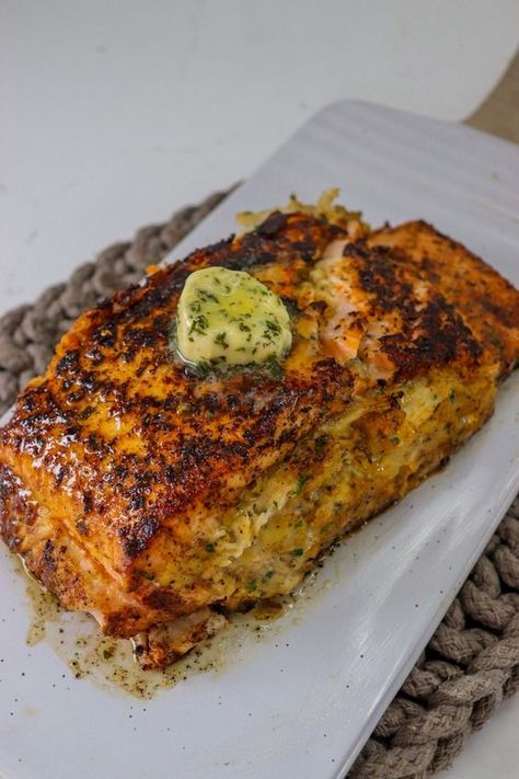 Crab Stuffed Salmon: The Perfect Recipe - Meals By Alden B Stuff Salmon, Crab Stuff Salmon Recipes, Crab Stuffed Salmon, Lump Crab Meat, Stuffed Salmon, Crab Meat Recipes, Crab Stuffed, Stuffing Ingredients, Lump Crab