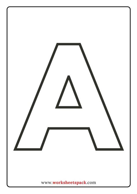 Free Printable Upper Case Alphabet Template - worksheetspack Free Printable Alphabet Letters Templates, Printable Alphabet Letters Templates, Block Alphabet Letters, Free Printable Alphabet Templates, Letter A Printable, Free Printable Letter Templates, Abc Templates, Upper Case Alphabet, Alphabet Letters To Print