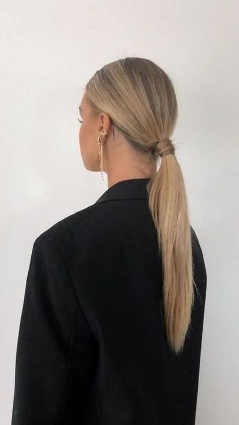 Low Pony Hairstyles, Wedding Ponytail Hairstyles, Low Ponytail Hairstyles, Tail Hairstyle, Slicked Back Ponytail, Competition Hair, Pony Hairstyles, Ball Hair, Blonde Ponytail