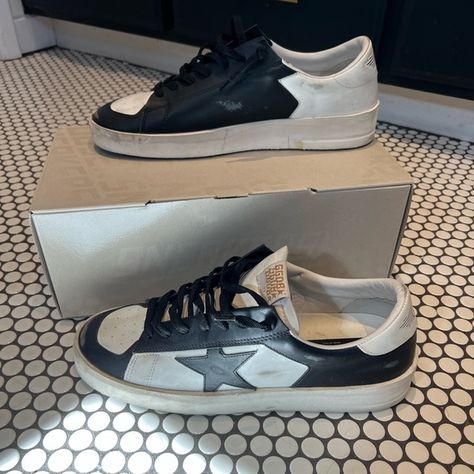 Golden Goose Stardan Leather Sneakers Golden Goose Stardan, Box Bags, Golden Goose, Leather Sneakers, Sneakers, Jewelry Watches, Plus Fashion, Leather, Outfit Inspo