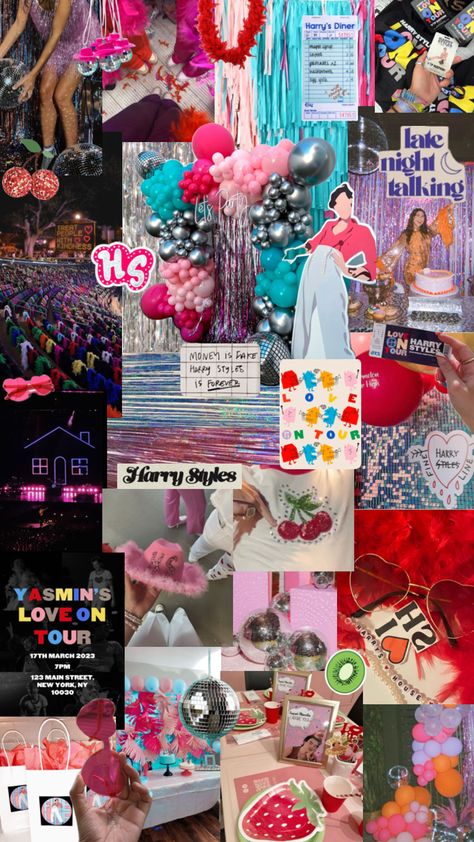 Love on tour themed party 🍒🍉🎀#loveontour #harrystyles #themedparty #birthday Harry Styles Party Ideas, Harry Styles Fine Line, Harry Styles Aesthetic, Bachelorette Themes, Wedding Week, Bachelorette Trip, Bachelorette Party Themes, Bach Party, Hen Do