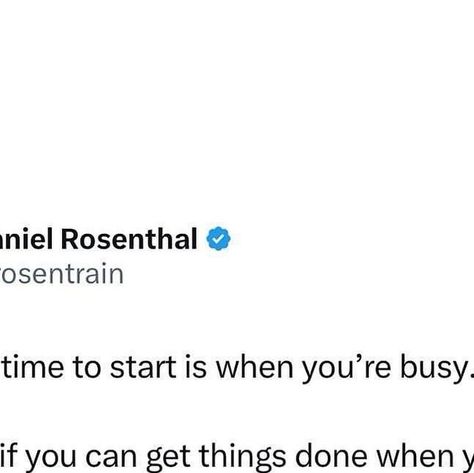 Daniel Rosenthal on Instagram: "Yes, some people are genuinely too busy. But those people aren’t seeing this post. They aren’t browsing Instagram, they aren’t reading the caption to this post, and they aren’t typing a response. Because they’re too busy 😉. Look… Slowly introducing habits, one at a time, is a perfectly reasonable thing to do when you’re busy. And if you can learn how to keep getting most things done when you’re “busy”, imagine how easy it’ll be to maintain your habits when life is a little easier. If you’re the kind of person who stops all their good habits when they get busy, this might actually be a very good approach for you. Because if your habits completely fall off during busy periods - such as the holidays season - it tells me your habits almost certainly aren’ Busy Captions, Start Meal Prepping, One At A Time, Too Busy, Good Habits, Some People, Health Tips, No Response, Things To Do