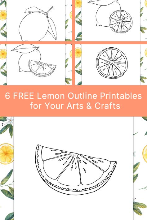 Grab these 6 FREE and fabulous lemon template printables that can be used for all your arts & crafts. . . . Lemon Stencil Free Printables, Lemon Art Illustration, Watercolor Templates Printables, Art Materials Organization, Chalkboard Template, Free Printable Clip Art, Glass Etching Stencils, Lemon Crafts, Picture Templates