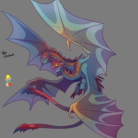 The Penthouse Fan Made Httyd Dragons, Zippleback Dragon, Httyd Hybrids, Hideous Zippleback, Httyd Oc, Night Fury Dragon, Cute Dragon Drawing, Httyd Art, The Penthouse