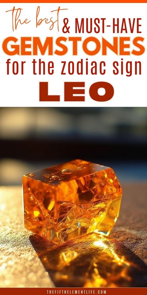 Leo Gemstones, Leo Signs, Attract Success, Take Charge Of Your Life, Leo Star, Zodiac Elements, Zodiac Signs Leo, Leo Sign, Lucky Colour