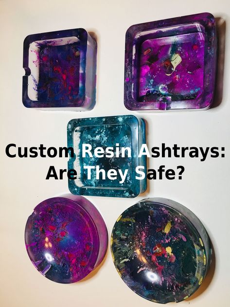 Custom resin ashtrays look really from a design perspective but how safe are they? Putting out your hot ashes and lit cigarettes on them can burn through. Design Perspective, Resin Ashtray, Burn Mark, Ashtrays, Construction Materials, A Design, Epoxy Resin, Sake, Things To Come