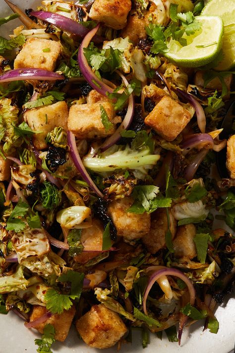 Crispy Tofu and Cabbage Stir-Fry Recipe - NYT Cooking Vegetarian Mains, Cabbage Stir Fry, Tofu Stir Fry, Cooked Cabbage, Vegan Asian, Crispy Tofu, Nyt Cooking, Stir Fry Recipes, White Beans