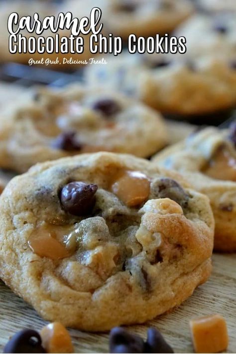 Caramel Chocolate Chip Cookies Recipes If you’re craving a delicious homemade cookie, you’re going to love the taste of these Caramel Chocolate Chip Cookies. In fact, these are my go-to cookies when I’m craving the chewy goodness of caramel paired with the deliciousness of chocolate in these tasty homemade cookies. I don’t know about you,...Read More Salted Caramel Cookies Recipe, Classic Chocolate Chip Cookies Recipe, Delicious Cookies Homemade, Brick Street, Salted Caramel Cookies, Caramel Chocolate Chip Cookies, Homemade Chocolate Chips, Caramel Bits, Homemade Chocolate Chip Cookies