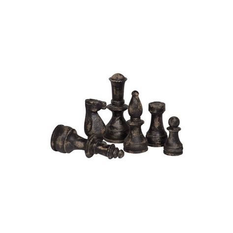 Vintage Chess Pieces by None, via Polyvore Aesthetic Pngs For Edits Vintage, Items With White Background, Chess Pieces Aesthetic, Chess Icon, Items Png, Nate River, Moodboard Pngs, Bawah Air, Decor Objects