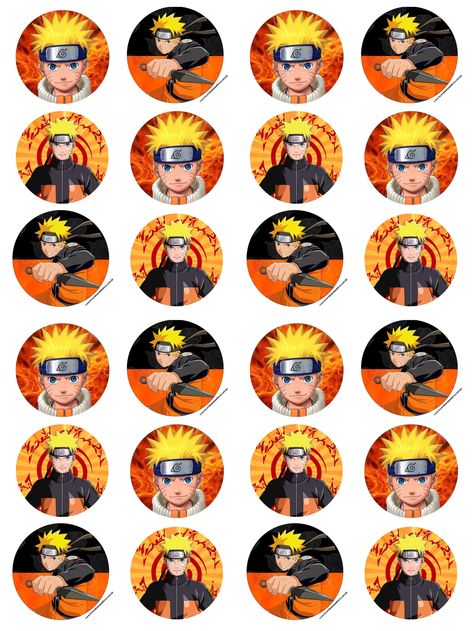 Naruto Party Ideas Birthdays, Naruto Themed Birthday Party, Naruto Party Ideas, Bolo Naruto, Naruto Hokage, Naruto Birthday, School Name Labels, Minnie Mouse Birthday Cakes, Birthday Cake Topper Printable