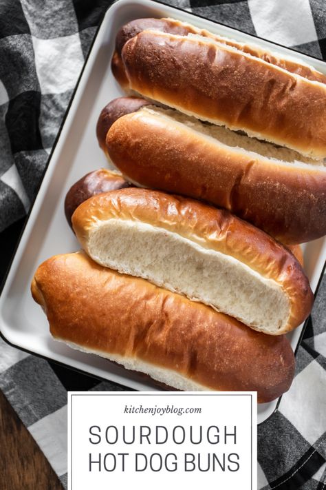 Sourdough Hot Dog Buns, Homemade Hot Dog Buns, Recipe Using Sourdough Starter, Dough Starter, Sourdough Starter Discard Recipe, Homemade Sourdough Bread, Bread Starter, Sourdough Starter Recipe, Yeast Bread Recipes