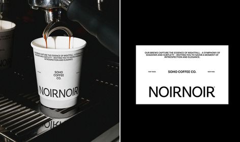 NOIRNOIR | Cafe Brand Identity :: Behance Identity Project, Cafe Branding, Shoe Design Sketches, Coffee Culture, Branding Packaging, Prop Design, Advertising Photography, Sound Design, Graphic Design Branding