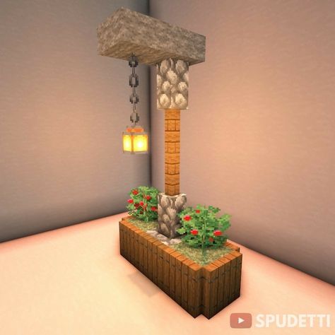 Minecraft Lamp Ideas, Minecraft Light Ideas, Minecraft Lighting Ideas, Minecraft Lantern, Minecraft Lamp, Minecraft Light, Construction Minecraft, Minecraft Decoration, Rumah Minecraft Sederhana