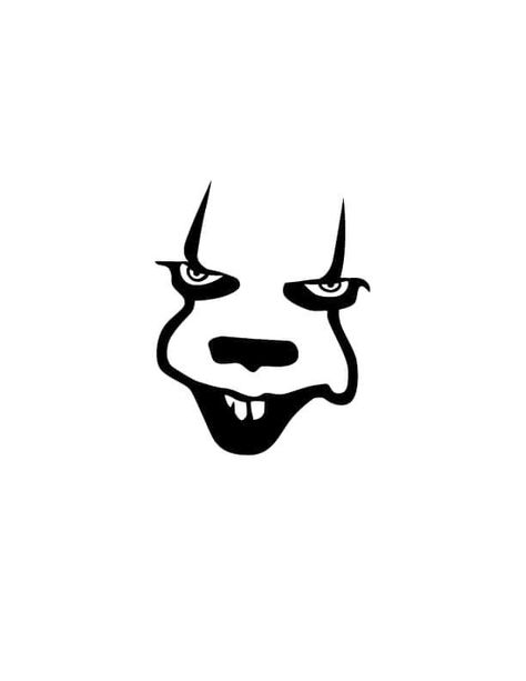 It Clown Svg, Small Pennywise Tattoos, Easy Pennywise Drawing, Pennywise Svg Free, Pennywise Outline, Pennywise Pumpkin Stencil, Pennywise Stencil, Pennywise Silhouette, It Svg Free