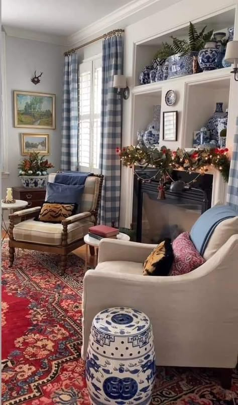 Formal Sitting Room Ideas, God Rest Ye Merry Gentlemen, Formal Sitting Room, Happy Tuesday Friends, Make Today Amazing, Blue And White Living Room, Sitting Room Ideas, French Country Living Room, Blue White Decor