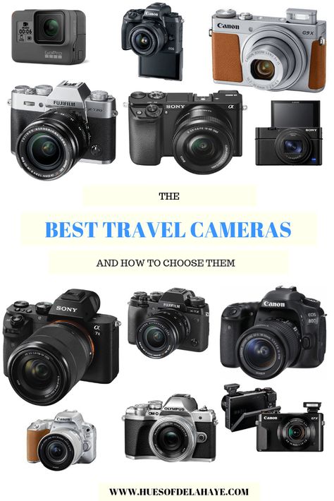 The Best Travel Camera for Beginners (And How to Choose Them) Best Travel Camera, Cameras For Beginners, Camera For Beginners, Best Cameras For Travel, Dslr Photography Tips, Travel Camera, Travel Photography Tips, Travel Gadgets, Dslr Photography