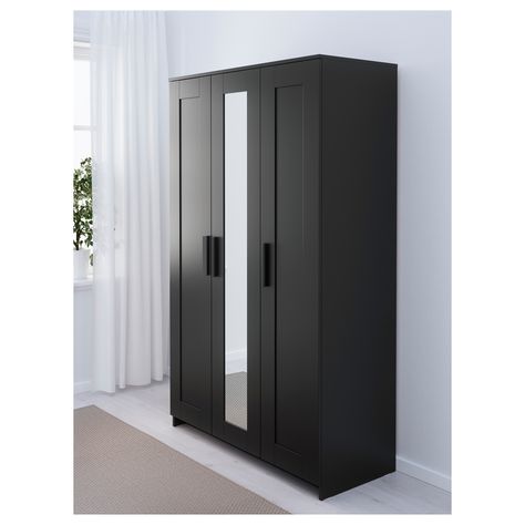 IKEA BRIMNES wardrobe with 3 doors Adjustable hinges ensure that the doors hang straight. Kabati Za Nguo, Ikea Brimnes Wardrobe, Brimnes Wardrobe, Ikea Brimnes, Ikea Bedroom Storage, Armoire Ikea, Ikea Wardrobe, Ikea Bedroom, Pax Wardrobe